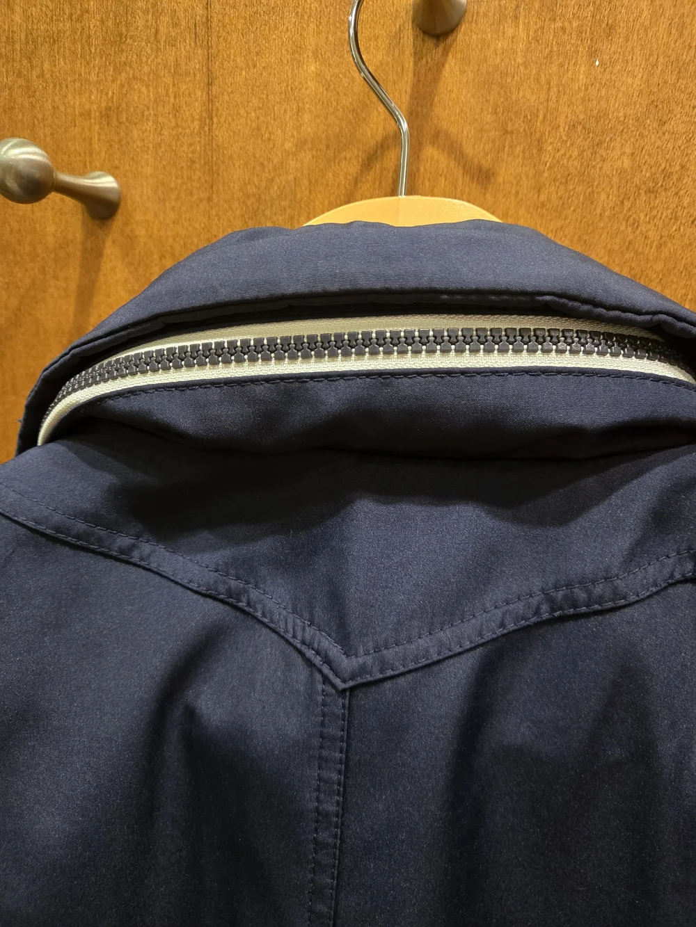 Jessica Simpson Navy Hooded Anorak with Contrast Zippers - Picture 7 of 8